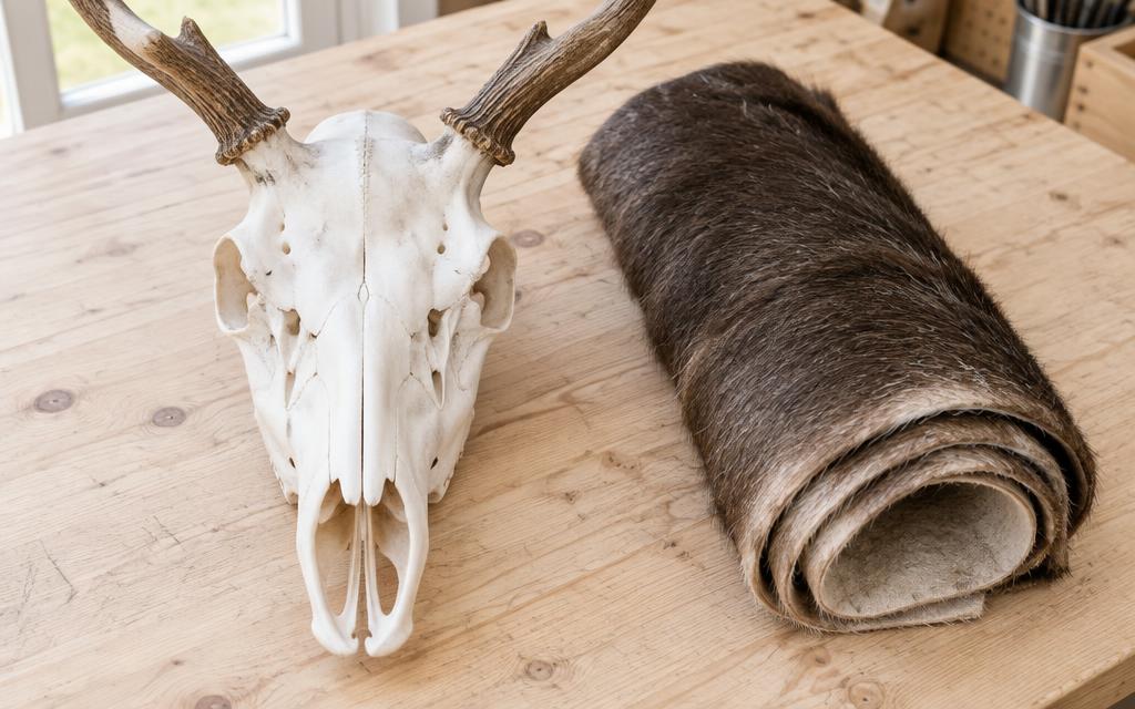 Reference photo of hide & skull for the taxidermist
